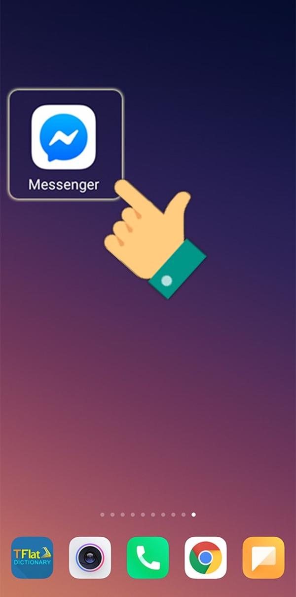 Mở ứng dụng Messenger trên điện thoại.