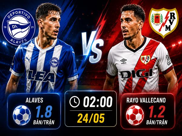 Số liệu trận đấu Alaves gặp Rayo Vallecano 2h ngày 24/5