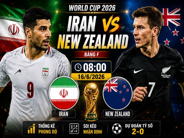 Số liệu trận đấu Iran gặp New Zealand 8h ngày 16/6